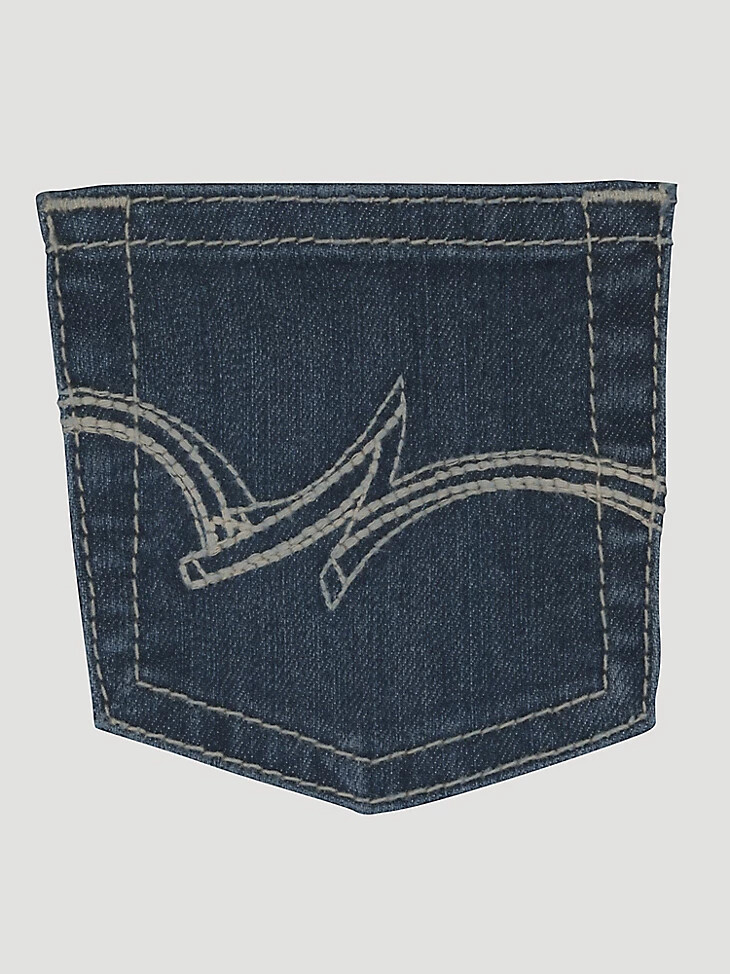 vaqueros wrangler retro bootcut para niña 4-18 azul oscuro