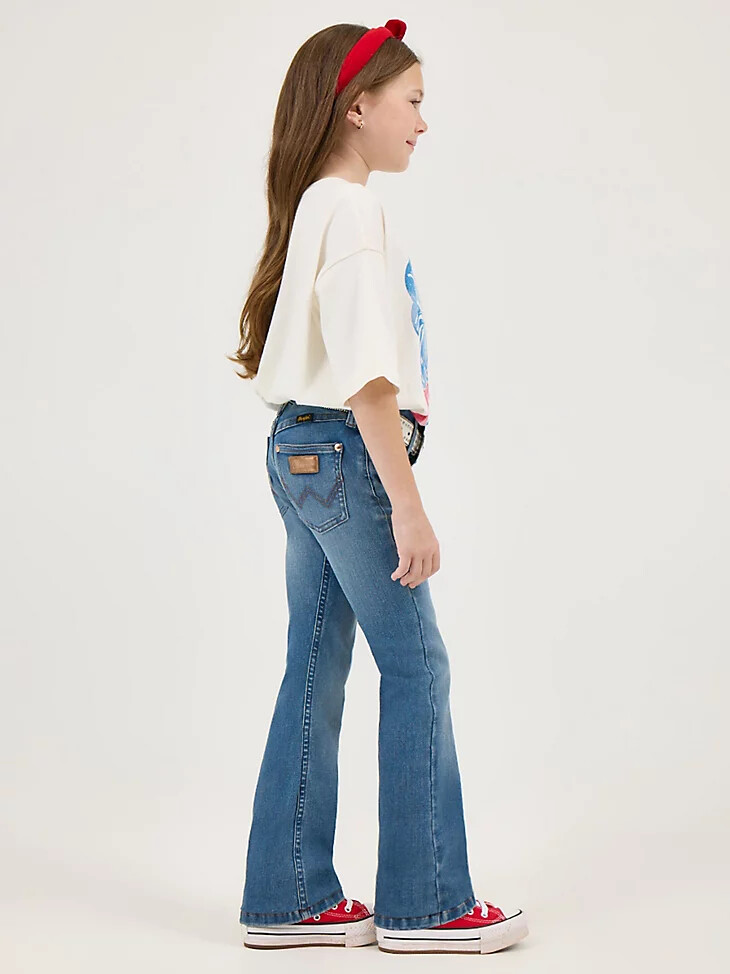 botas wrangler x lainey wilson para niña color azul lavado