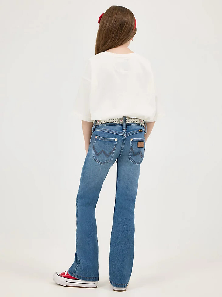 botas wrangler x lainey wilson para niña color azul lavado
