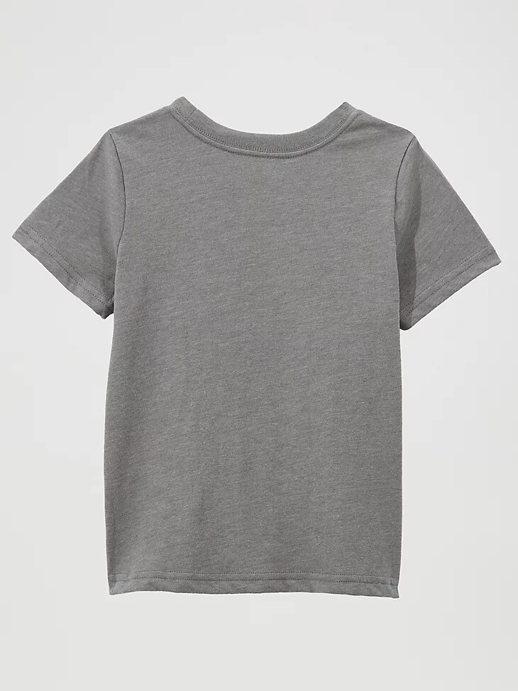 camiseta con logotipo gráfico para niña pequeña en peltre