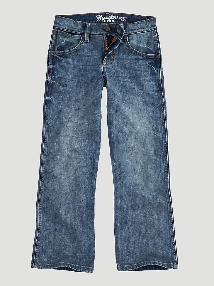 vaqueros wrangler retro relaxed bootcut para niño 8-20 greeley