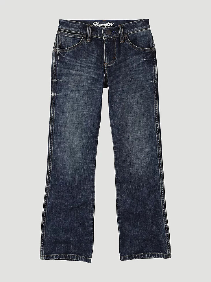vaqueros wrangler retro slim boot para niño 4-20 layton