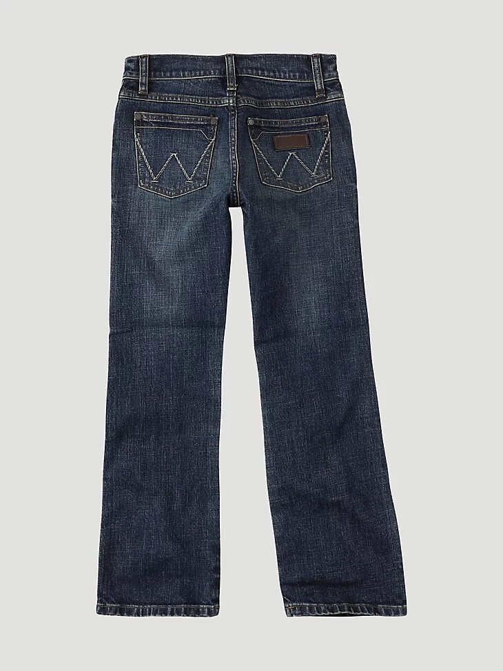 vaqueros wrangler retro slim boot para niño 4-20 layton
