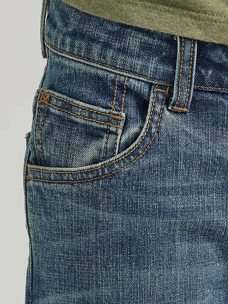 vaqueros wrangler five star classic stretch bootcut para niño 8-16 wasteland