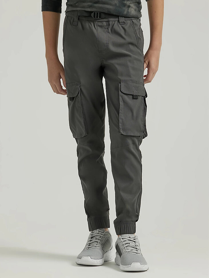 pantalón deportivo táctico wrangler atg para niño gris fantasma