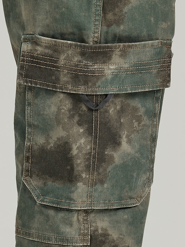 jogger cargo holgado para niño 4-7 camuflaje borroso bosque