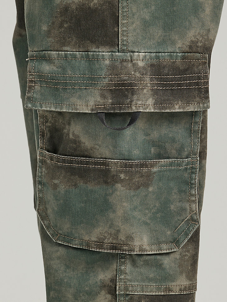 jogger cargo holgado para niño 4-7 camuflaje borroso bosque