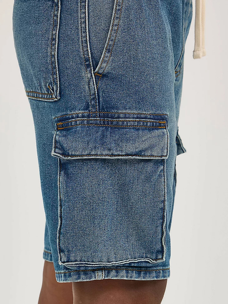 pantalón corto cargo playero con cordón para niño