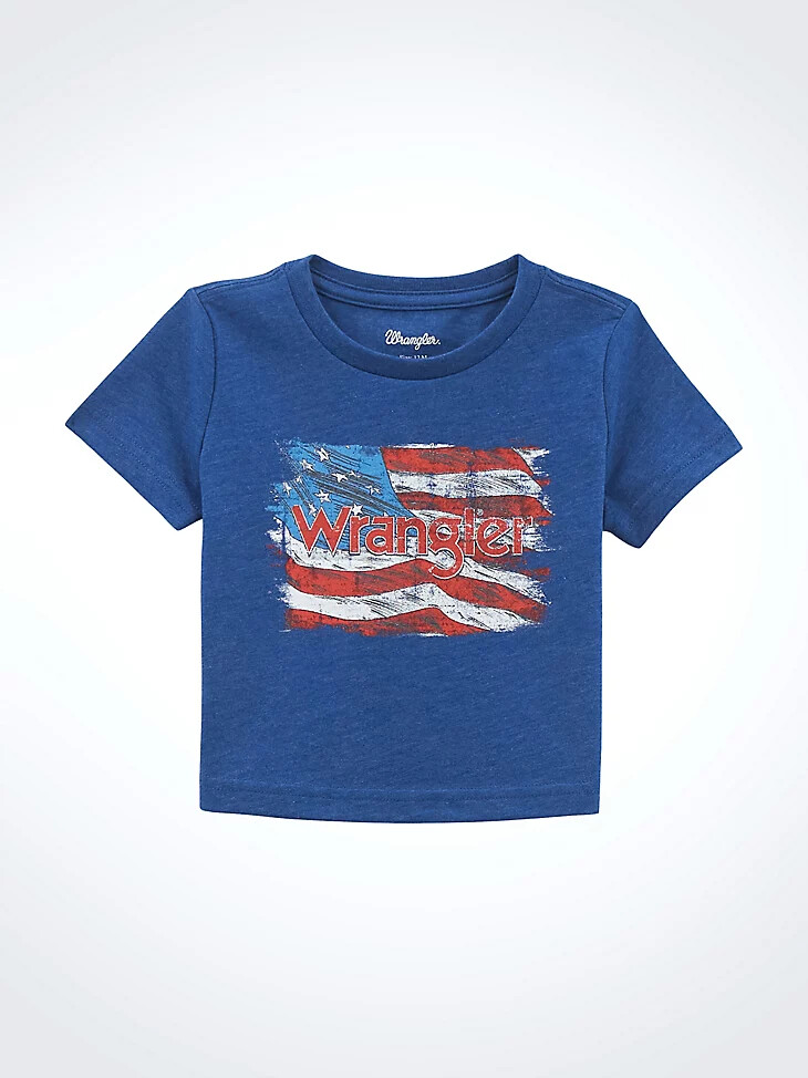 camiseta gráfica de manga corta para niño pequeño color real