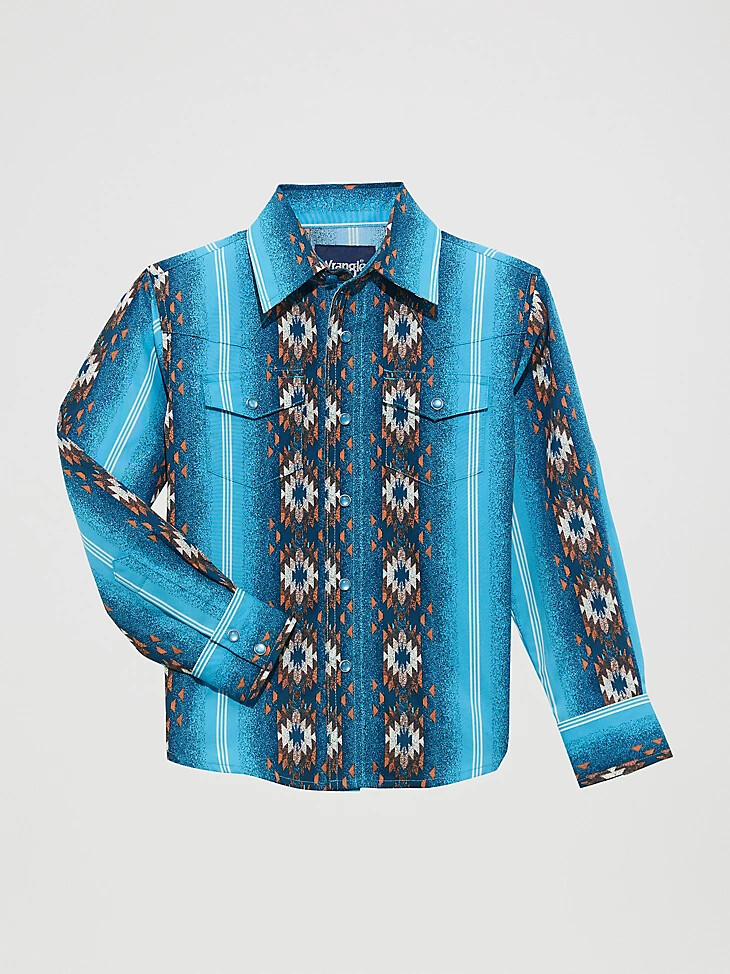 camisa vaquera de manga larga checotah para niño color azul sal marina