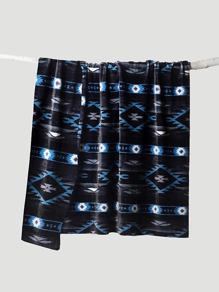 manta de viaje wrangler azul negro checotah