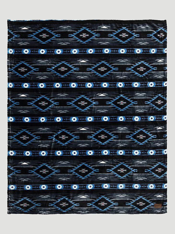 manta de viaje wrangler azul negro checotah