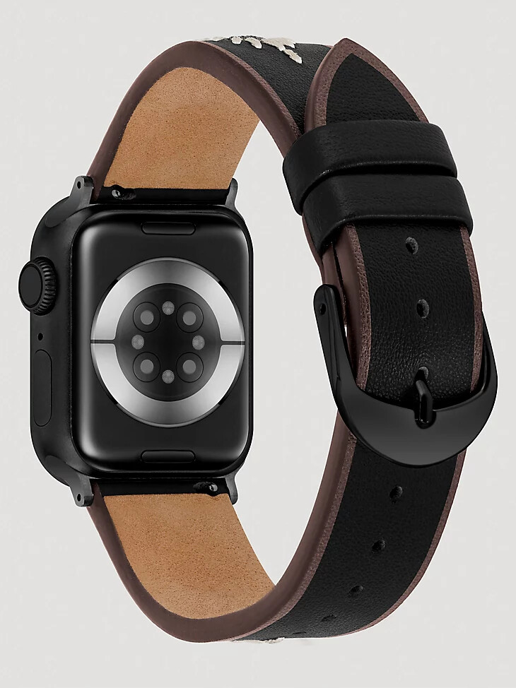 correa de reloj universal con bordado negro