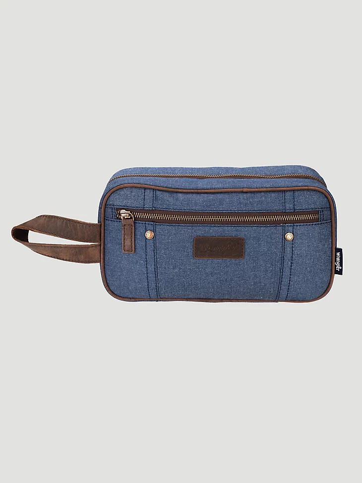 kit de viaje de mezclilla azul