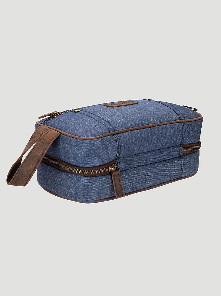 kit de viaje de mezclilla azul