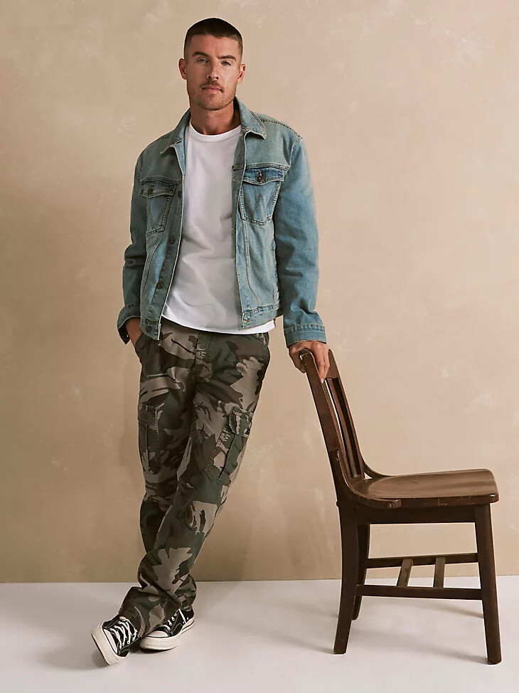 chaqueta vaquera clásica estilo camionero wrangler para hombre color índigo vintage