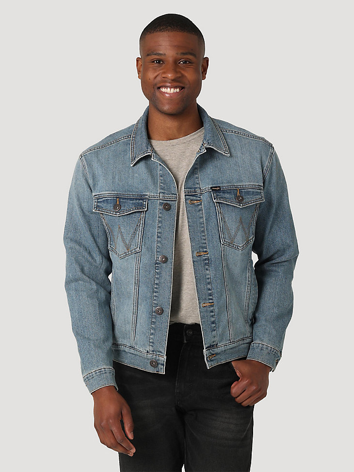 chaqueta vaquera clásica estilo camionero wrangler para hombre color índigo vintage