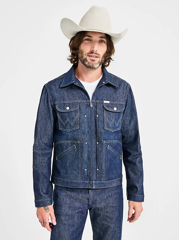 chaqueta cone denim white oak selvedge para hombre color índigo crudo