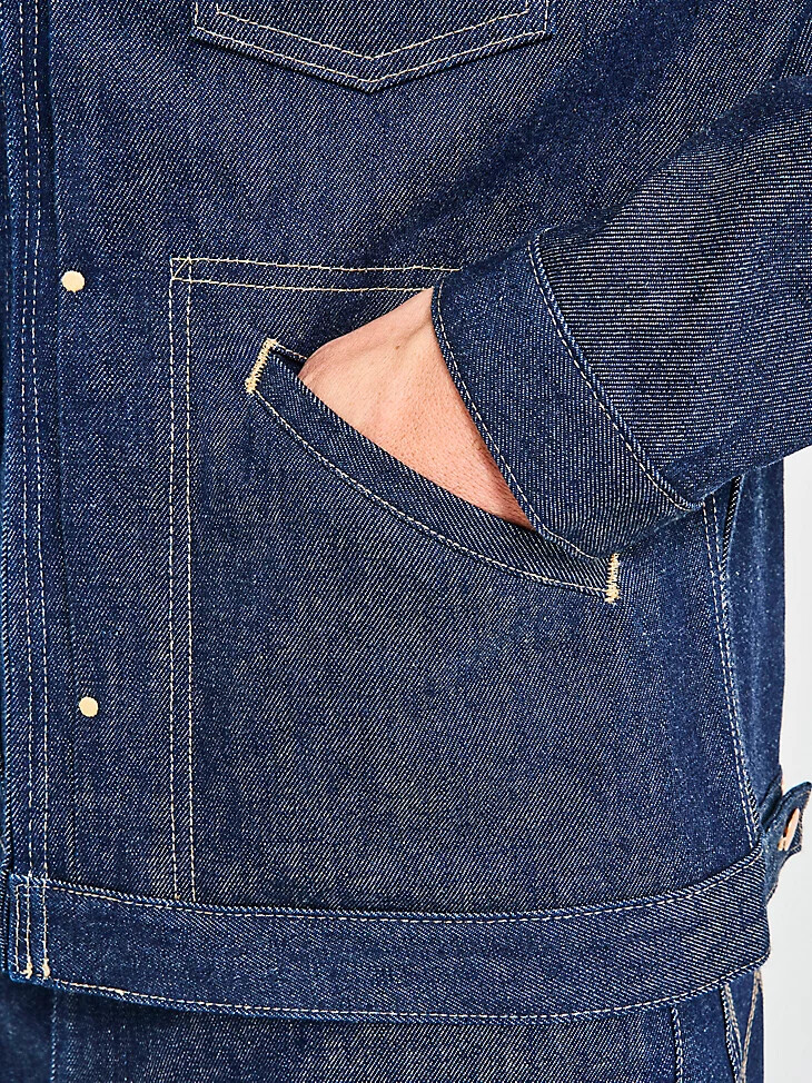 chaqueta cone denim white oak selvedge para hombre color índigo crudo