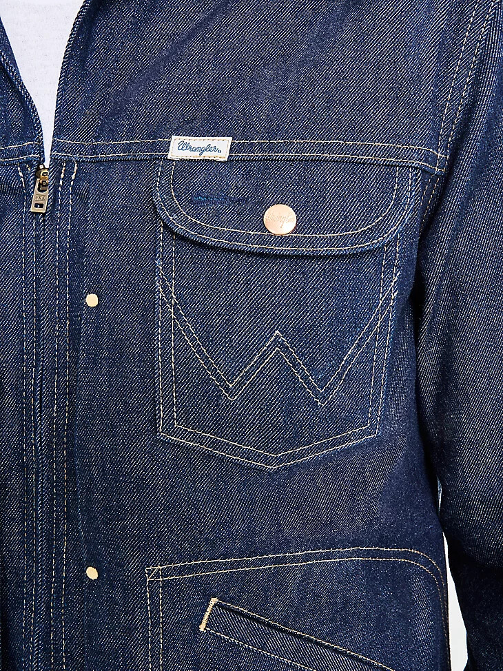 chaqueta cone denim white oak selvedge para hombre color índigo crudo