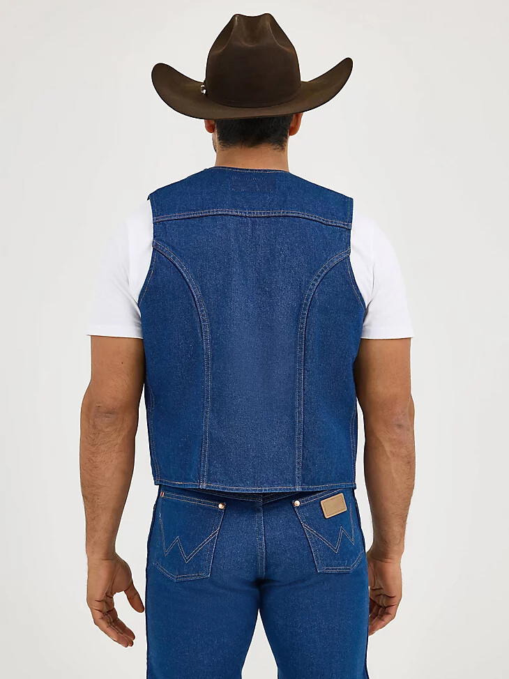 chaleco vaquero sin forro prelavado wrangler