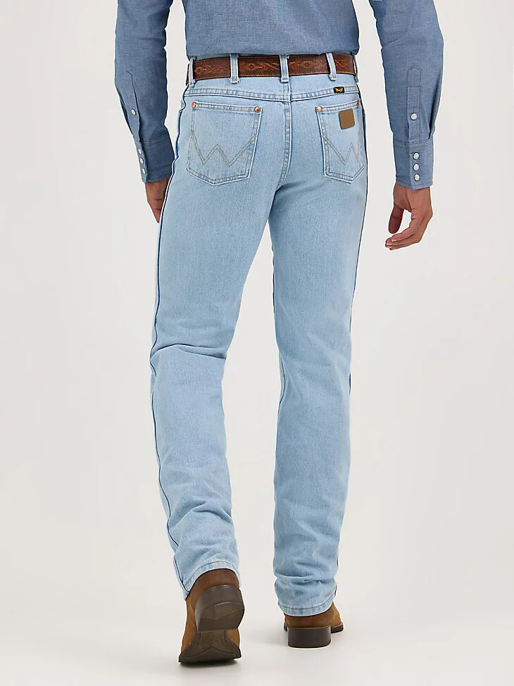 wrangler cowboy cut slim fit jean bleach
