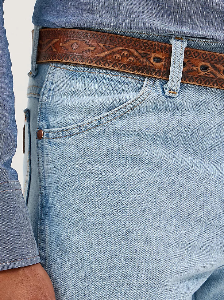 wrangler cowboy cut slim fit jean bleach