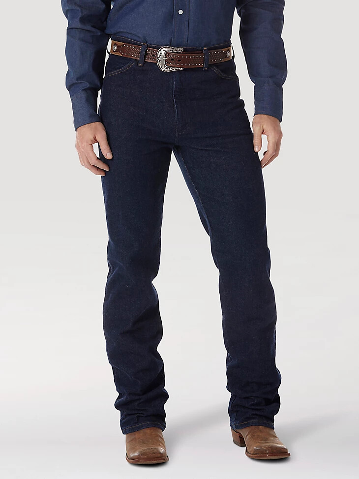 wrangler cowboy cut vaqueros ajustados elásticos azul marino