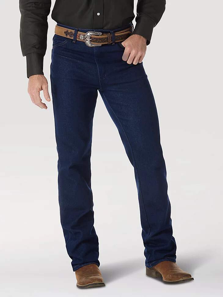 wrangler cowboy cut stretch slim fit jean indigo stretch