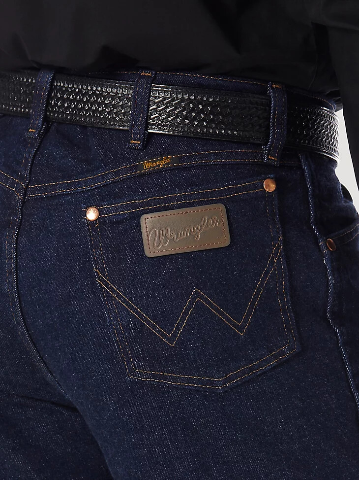 vaqueros wrangler cowboy cut bootcut stretch regular fit azul marino