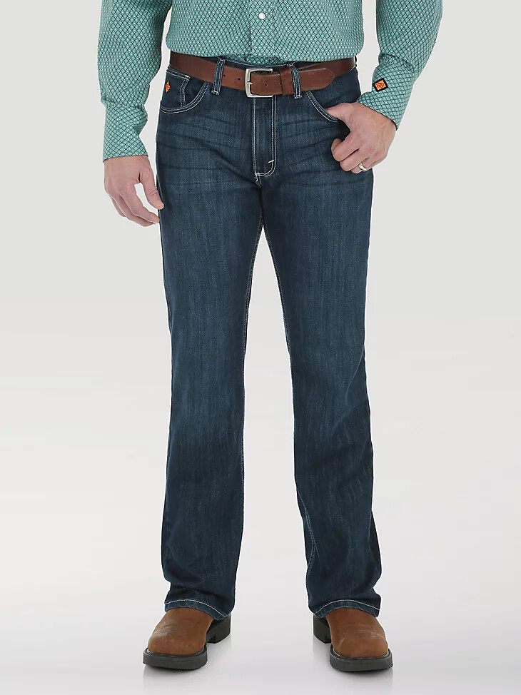 lavado y enjuague para jeans estilo bota vintage wrangler fr flame-resistant 20x