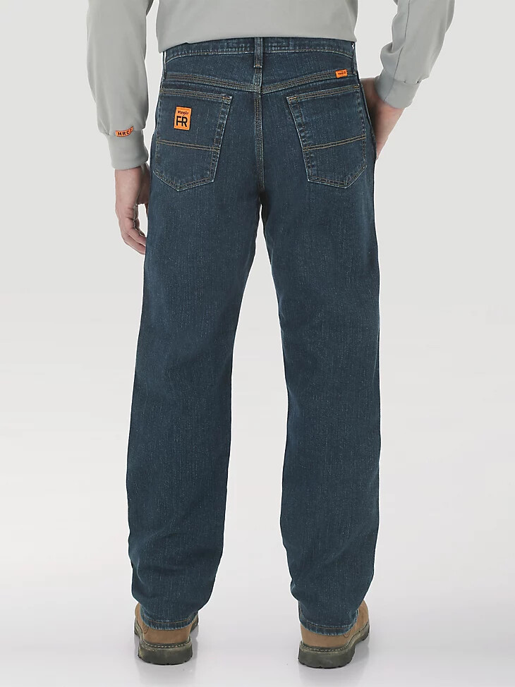 vaqueros wrangler fr riggs advanced comfort relaxed fit resistentes al fuego midstone