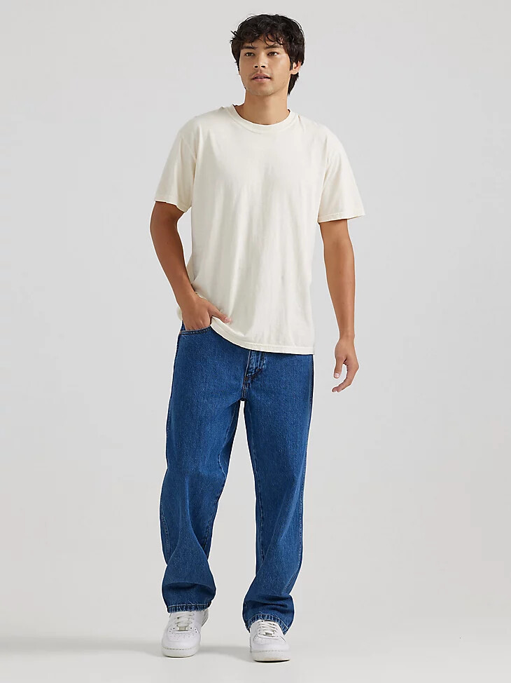 vaqueros holgados para hombre lavado medio