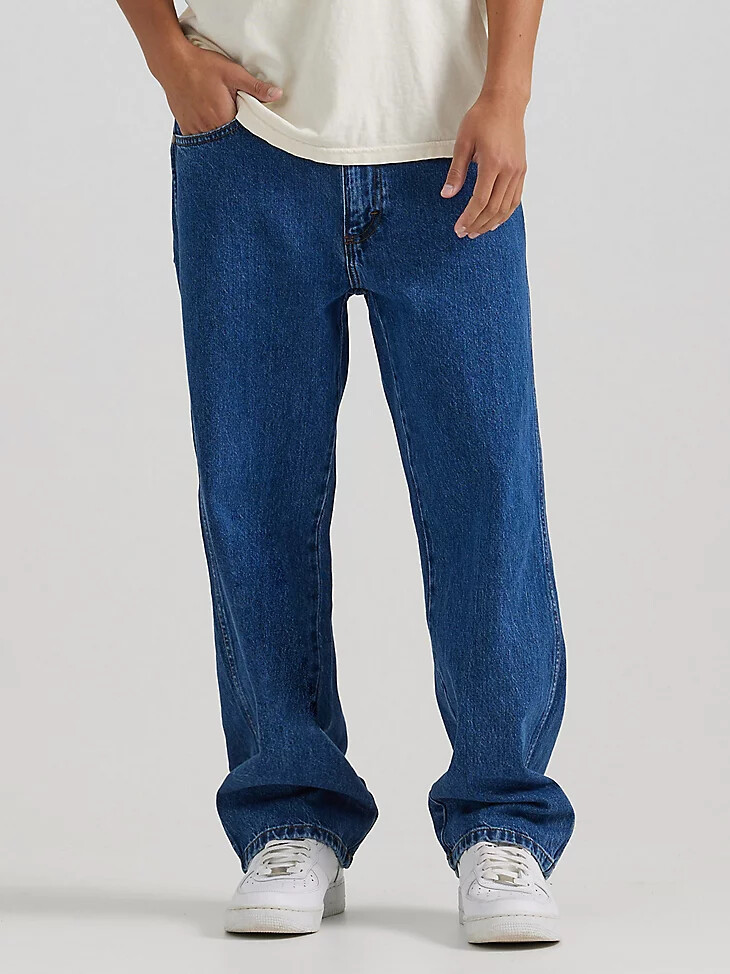 vaqueros holgados para hombre lavado medio
