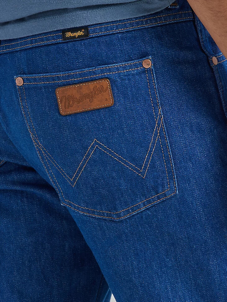 vaqueros heritage frontier para hombre color azul wrangler