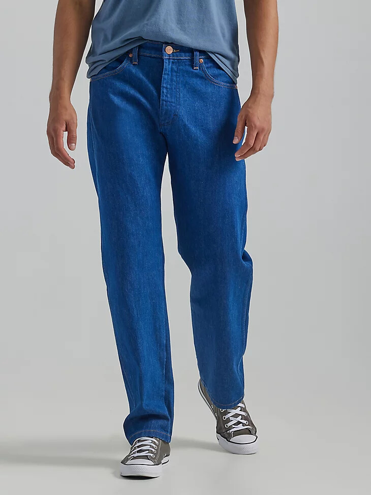vaqueros heritage frontier para hombre color azul wrangler