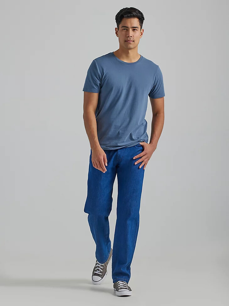 vaqueros heritage frontier para hombre color azul wrangler