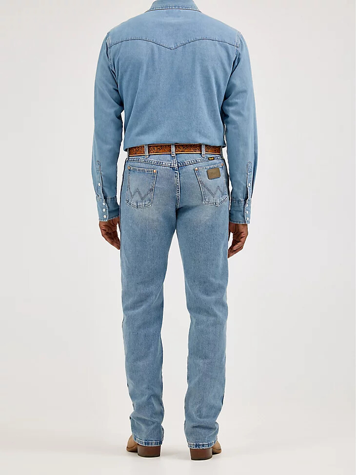 wrangler cowboy cut original fit vintage wash jean azul auténtico