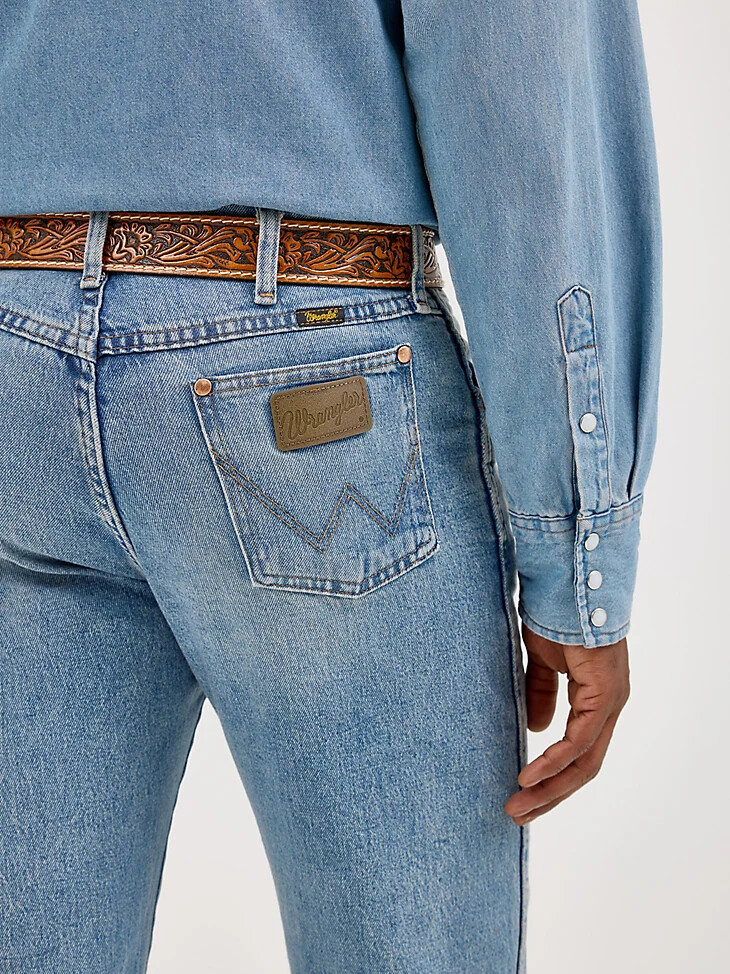 wrangler cowboy cut original fit vintage wash jean azul auténtico