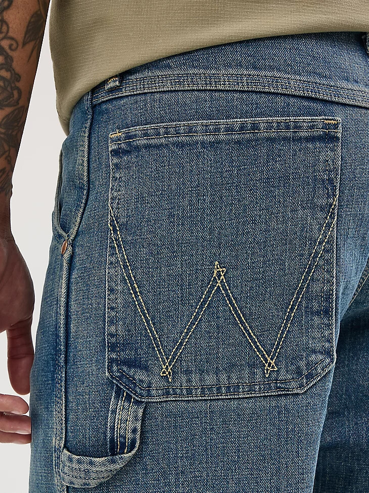 jean de carpintero para hombre azul descolorido