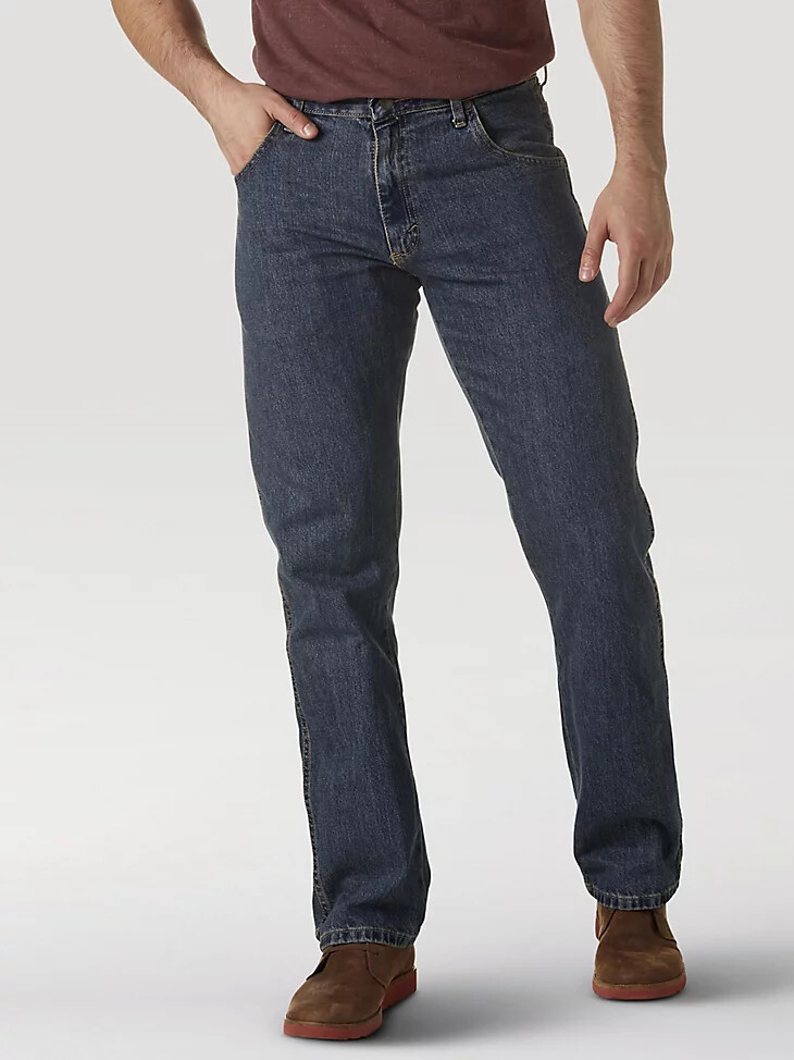 wrangler rugged wear vaqueros de tiro medio de corte relajado mediterráneo