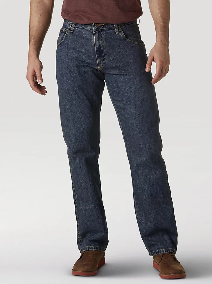 wrangler rugged wear vaqueros de tiro medio de corte relajado mediterráneo