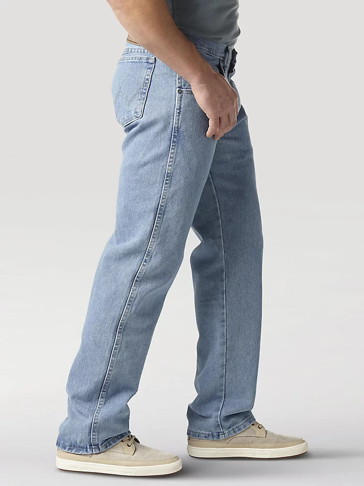vaqueros wrangler rugged wear relaxed fit vintage indigo