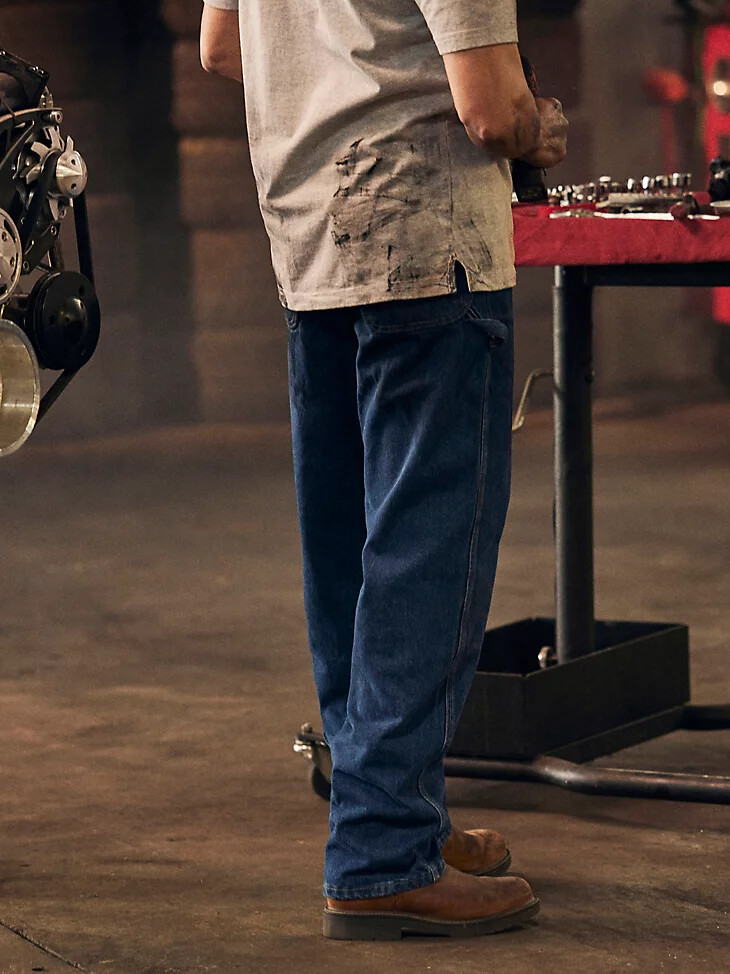 wrangler riggs workwear work horse jean - ajuste relajado índigo antiguo