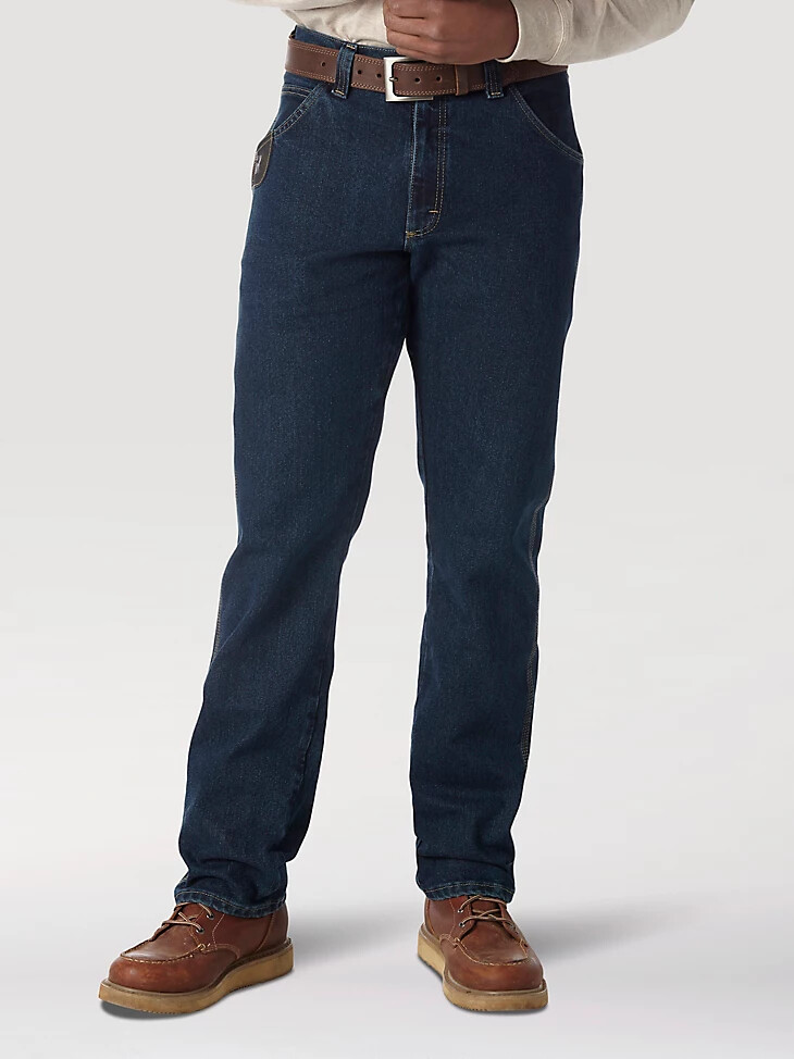 wrangler riggs workwear advanced comfort five pocket jean dark tint