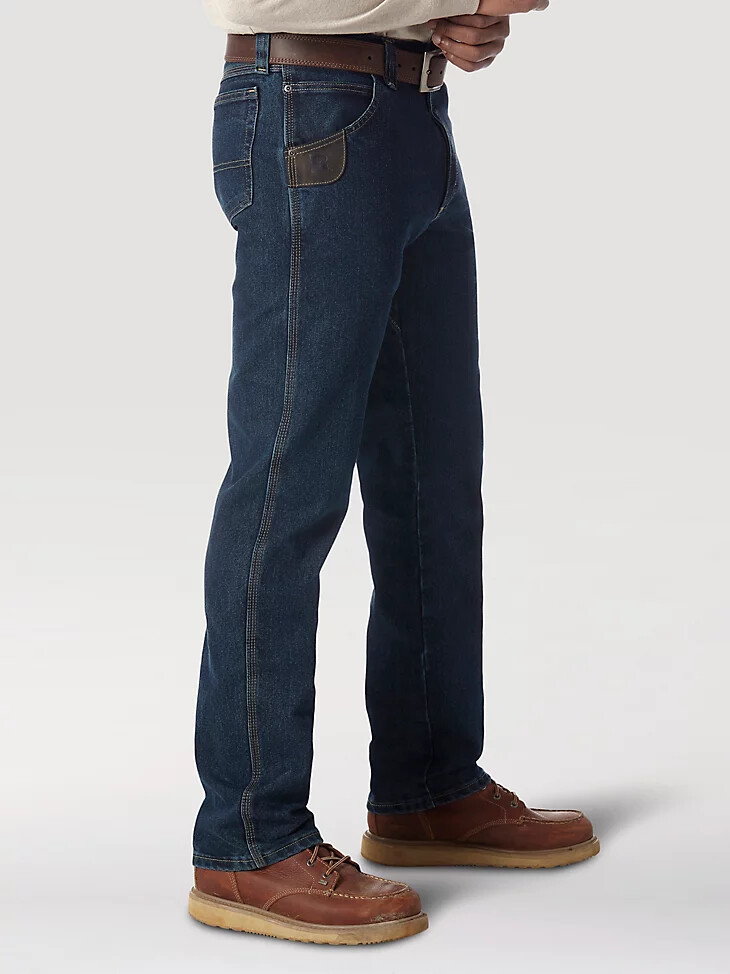 wrangler riggs workwear advanced comfort five pocket jean dark tint