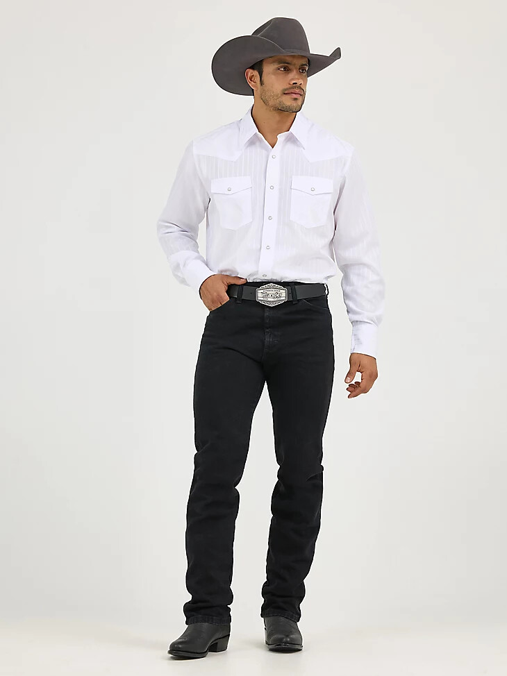 vaqueros ajustados cowboy cut silver edition negros