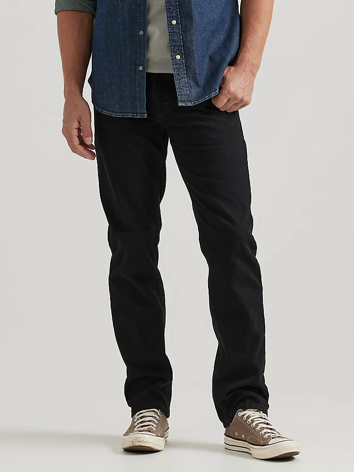 wrangler five star premium denim regular fit jean coal black
