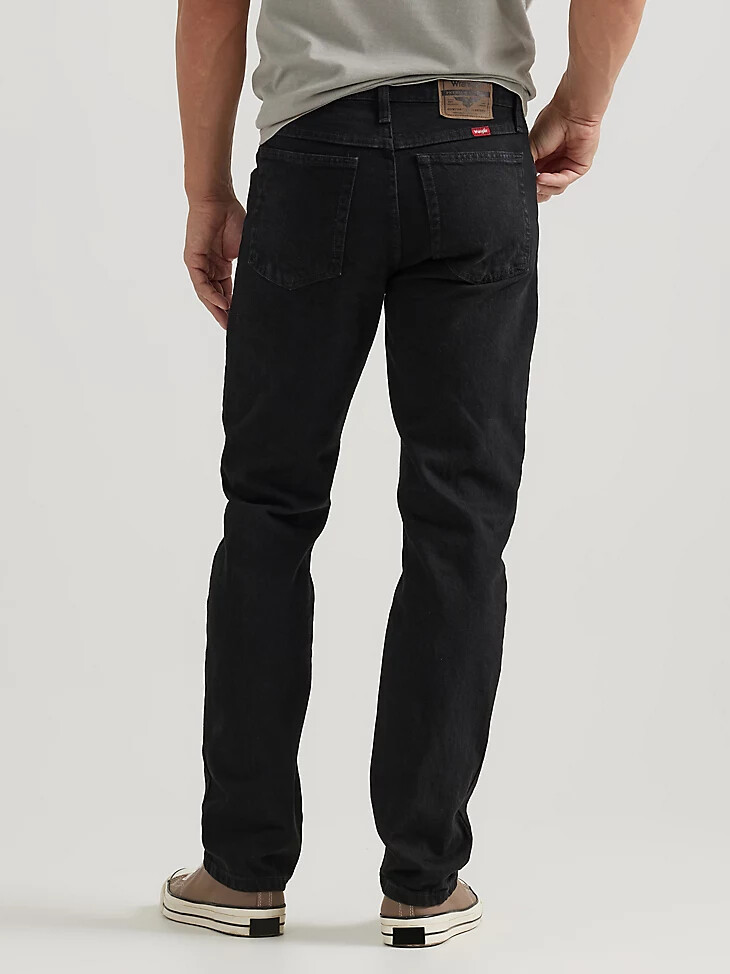 wrangler five star premium denim regular fit jean coal black