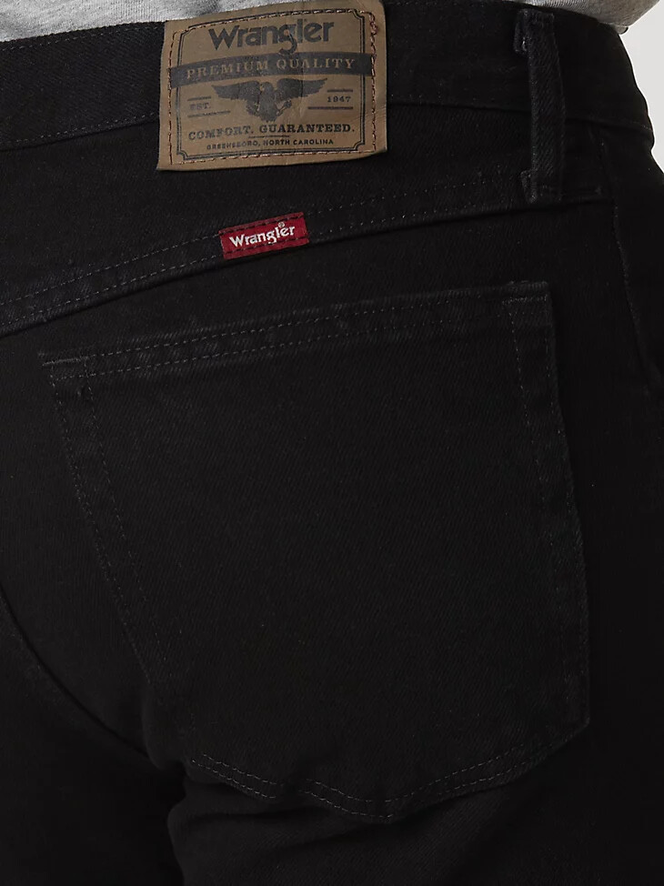 wrangler five star premium denim regular fit jean coal black